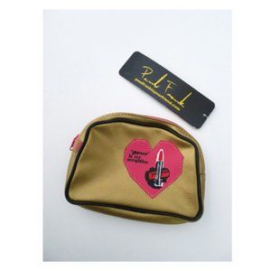 Paul Frank Gold Cosmetic Bag, New